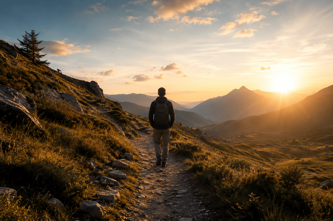 Camino al atardecer
