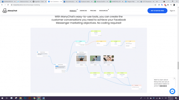 chat bot facebook manychat